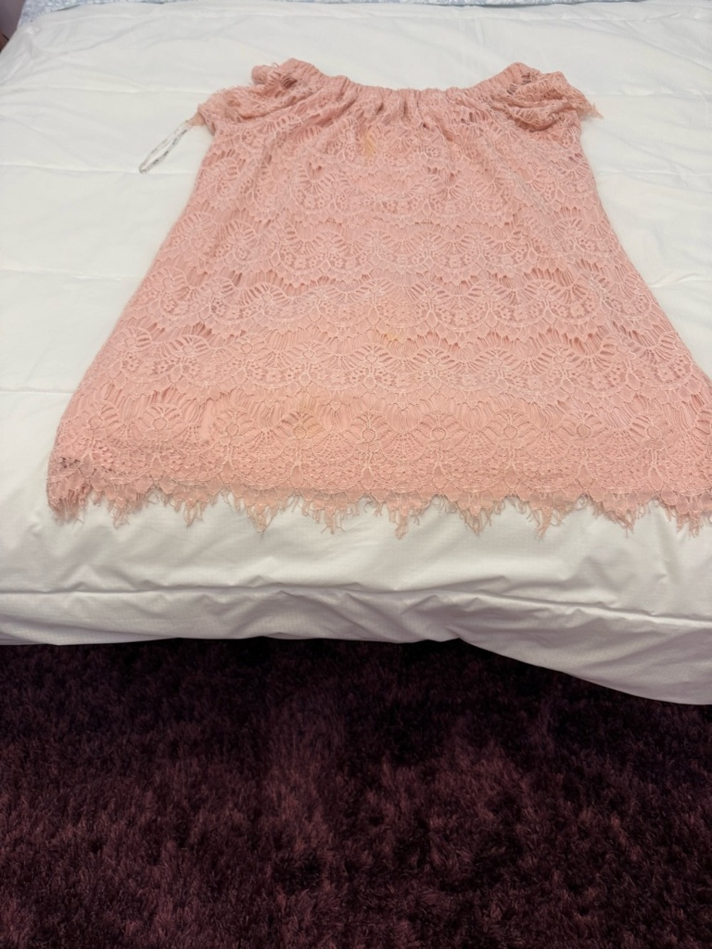 City Chic Pink Lace Off-Shoulder Dress